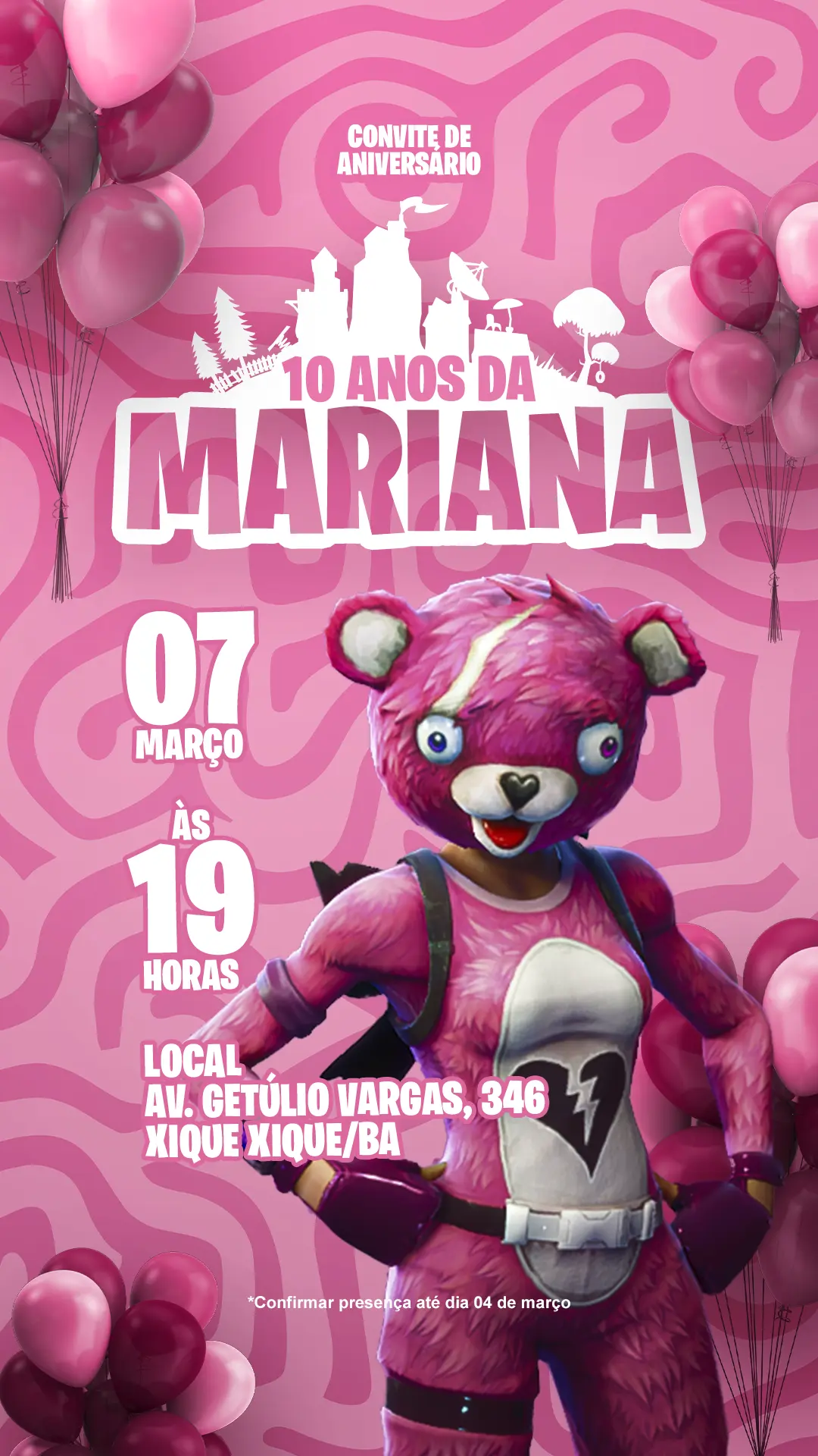 Fortnite - Pink Bear Fullscreen